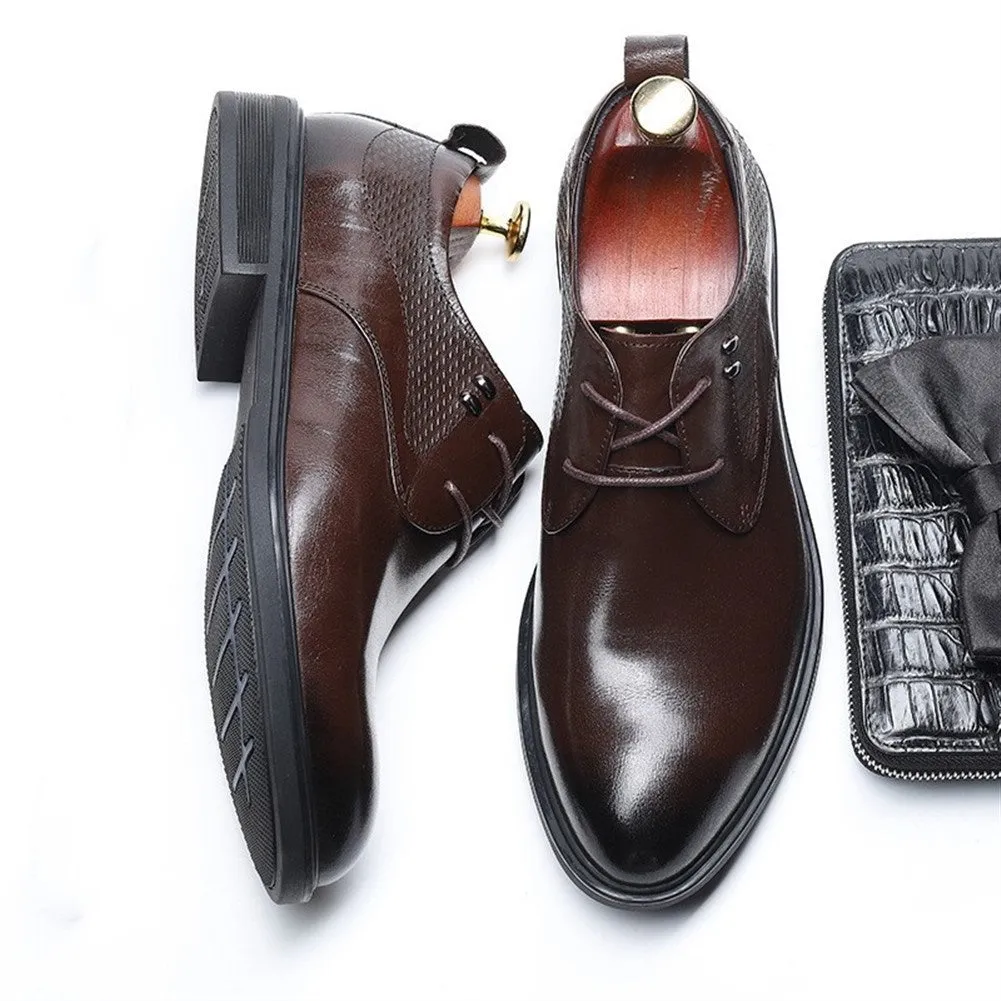 Retro Burnished Low Top Derby for Men