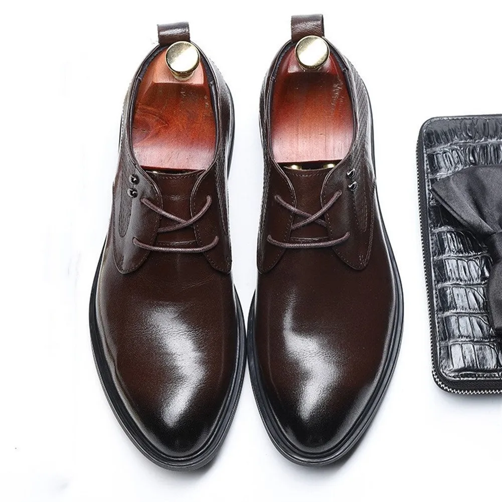 Retro Burnished Low Top Derby for Men