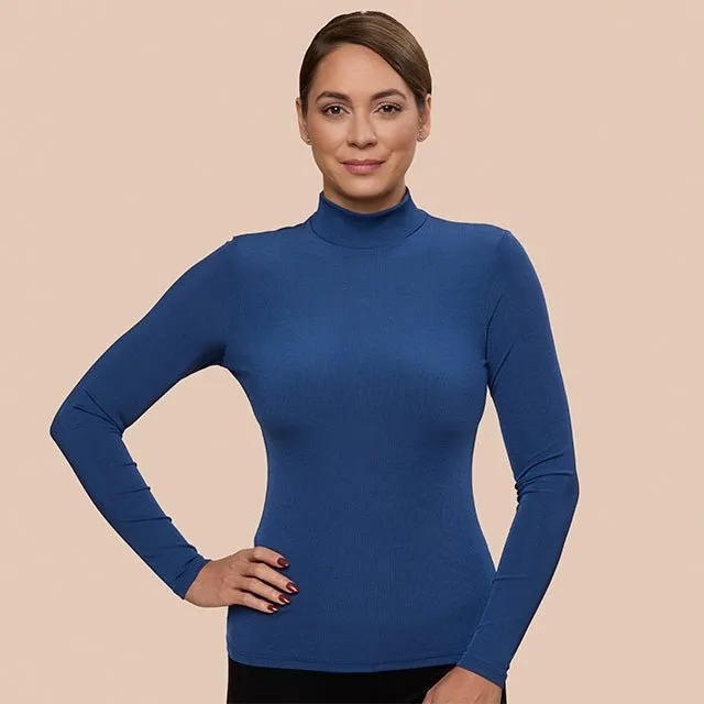 Rib Mock Neck Layering Top (Discontinued Style)- FINAL SALE