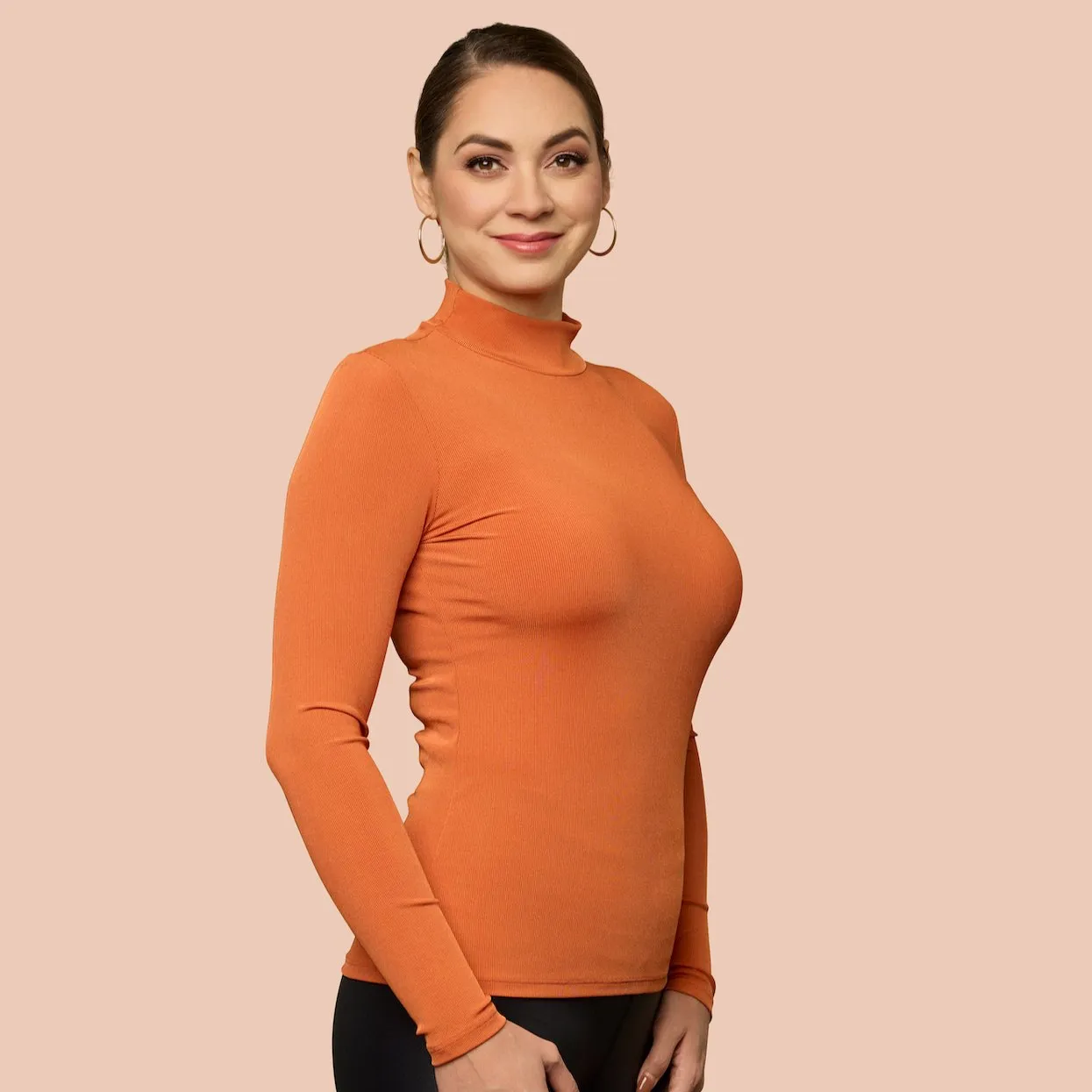 Rib Mock Neck Layering Top (Discontinued Style)- FINAL SALE