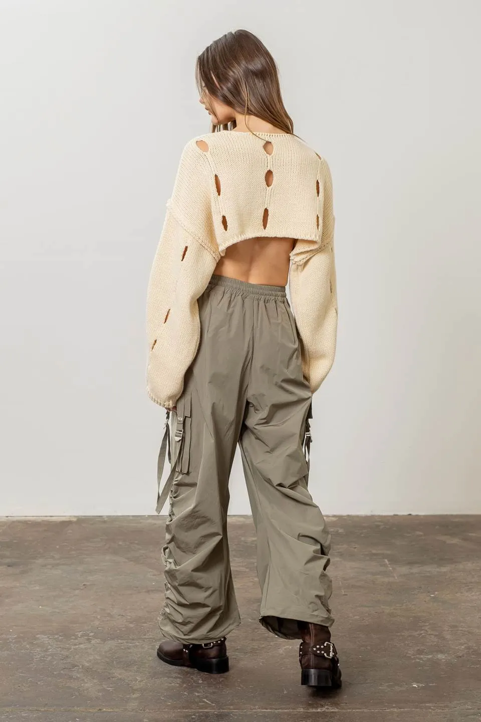 RUCHED BUNGEE CARGO PANTS