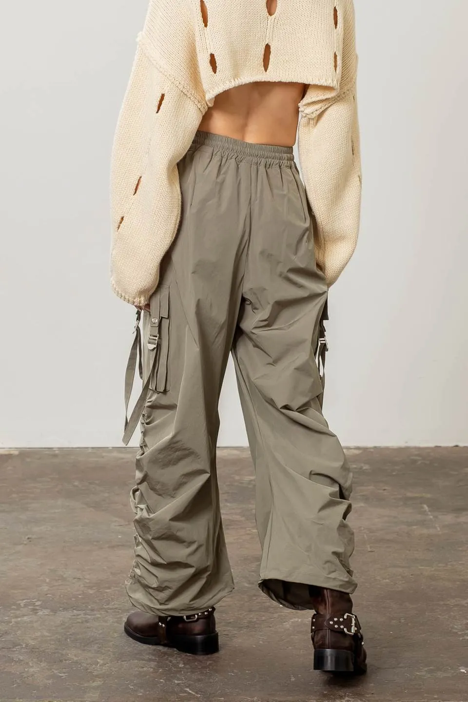 RUCHED BUNGEE CARGO PANTS