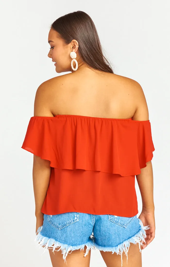 Ruffle Top ~ Bonfire