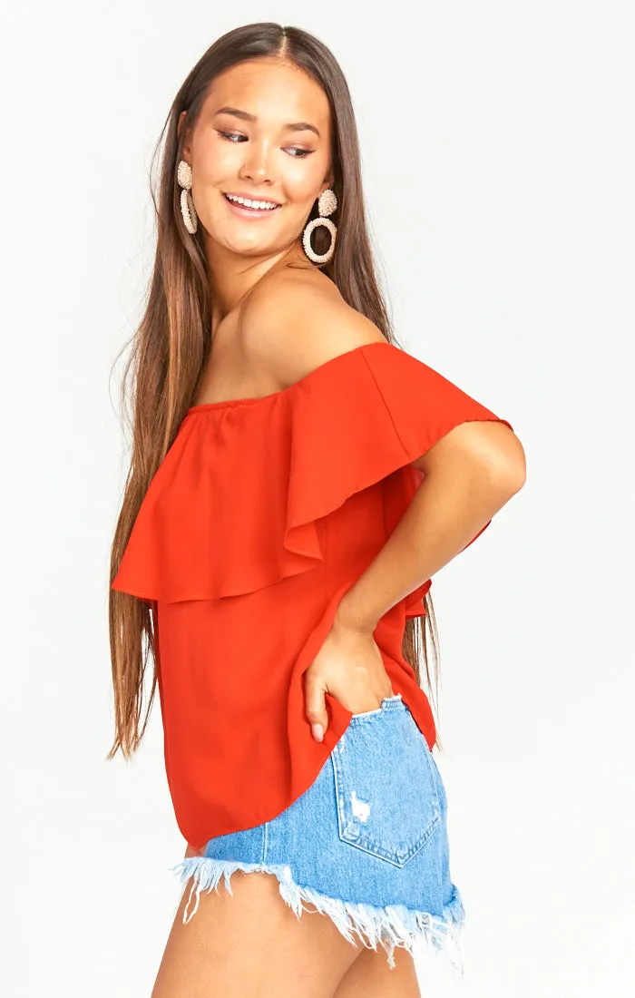 Ruffle Top ~ Bonfire