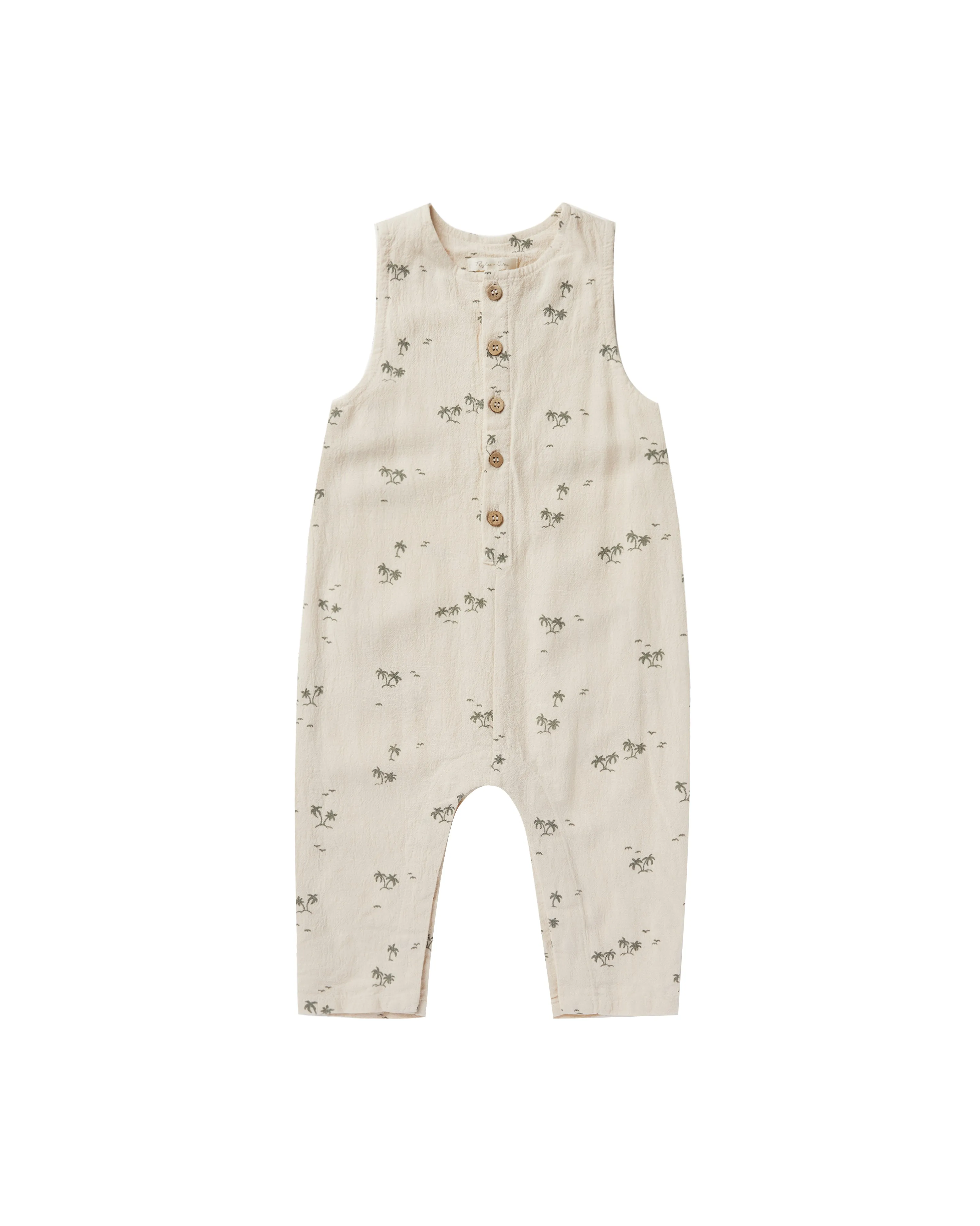 Rylee   Cru Button Jumpsuit - Natural | Palms