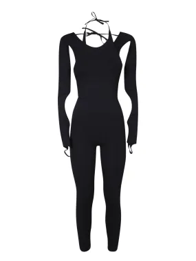 Sculpting black jumpsuit