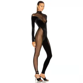 Sexy Velvet Long Jumpsuit