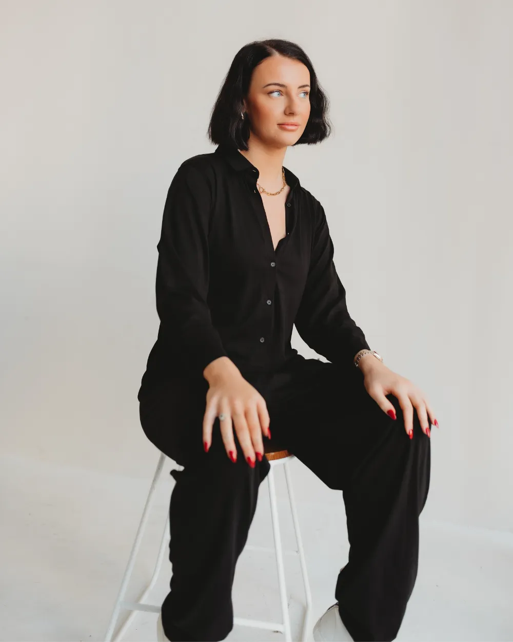 Shana Black Dungarees