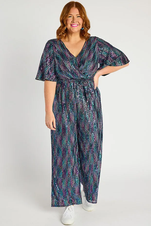 Skyla Unicorn Sequins Party Jumpsuit