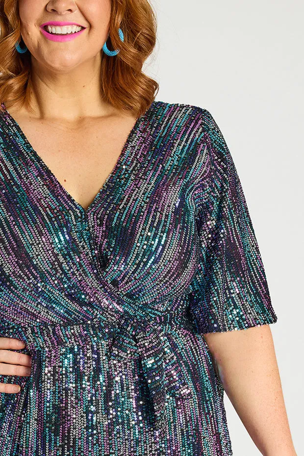 Skyla Unicorn Sequins Party Jumpsuit