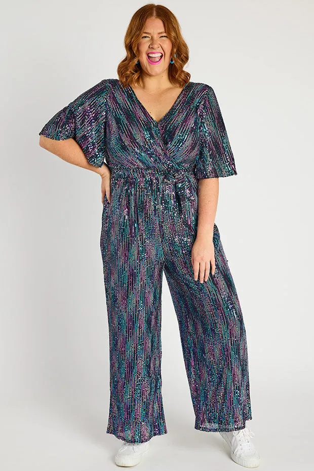 Skyla Unicorn Sequins Party Jumpsuit
