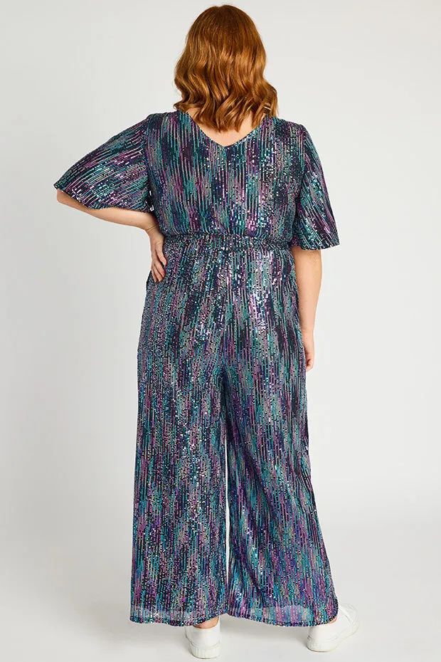 Skyla Unicorn Sequins Party Jumpsuit