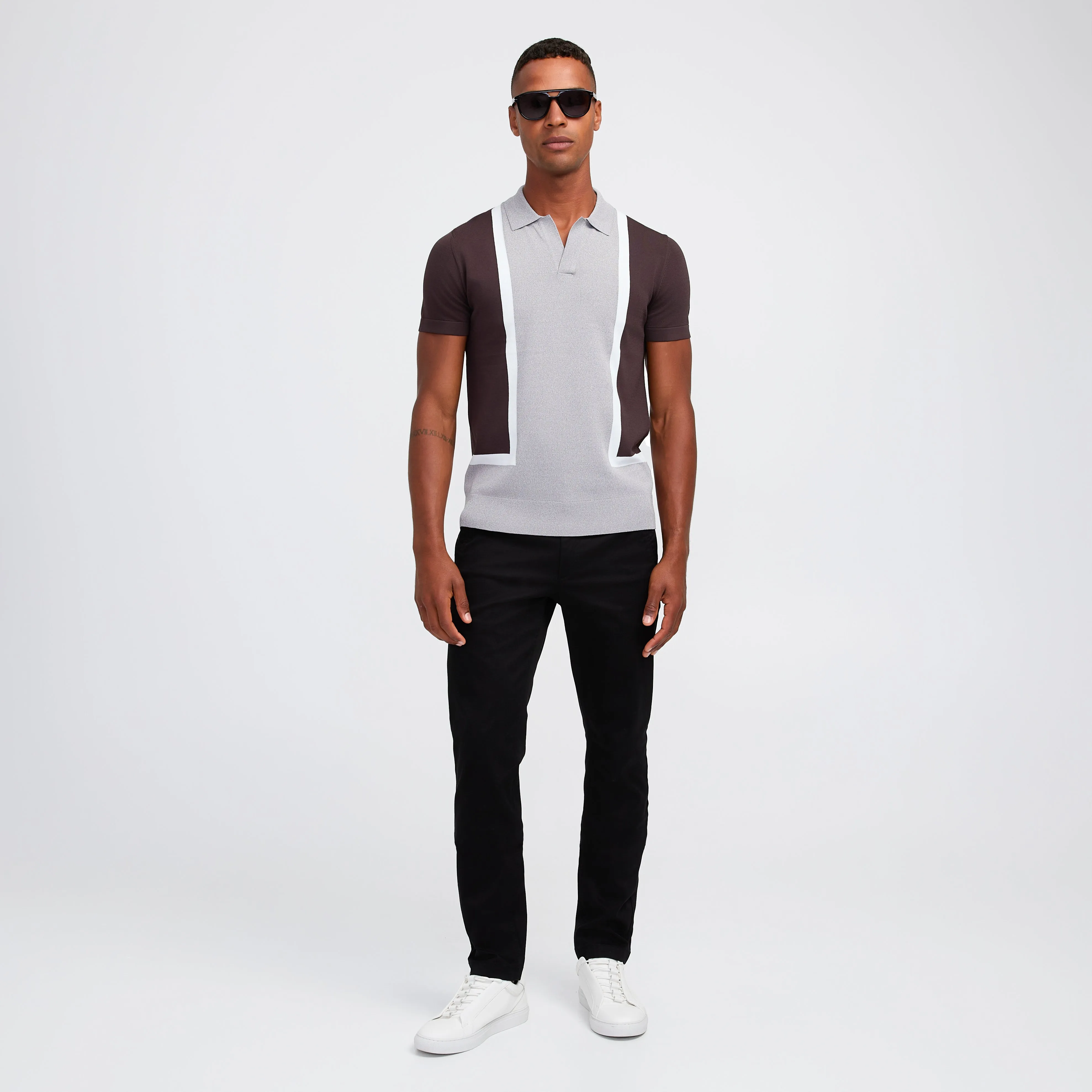 Slim Fit Cotton Stretch Chinos Black