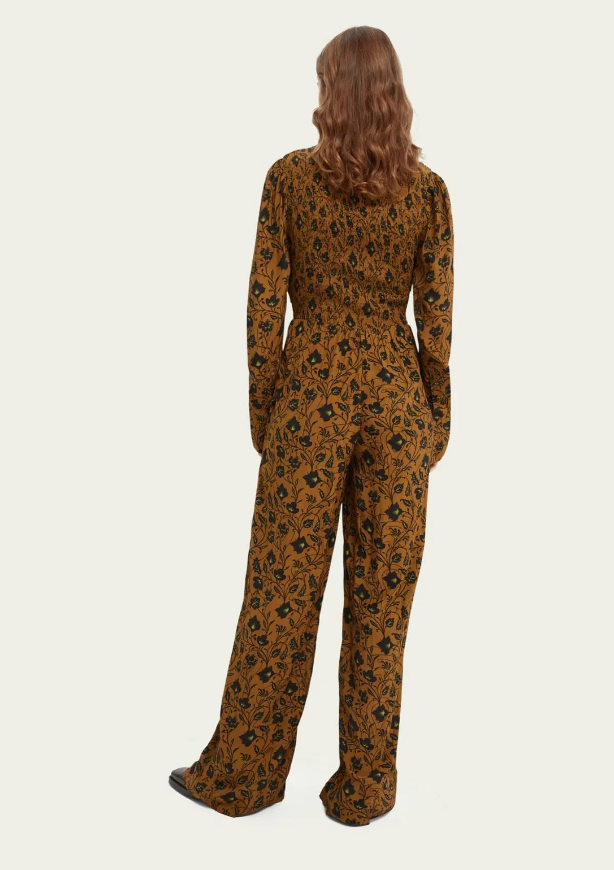Smocked Printed Jumpsuit | Scotch & Soda