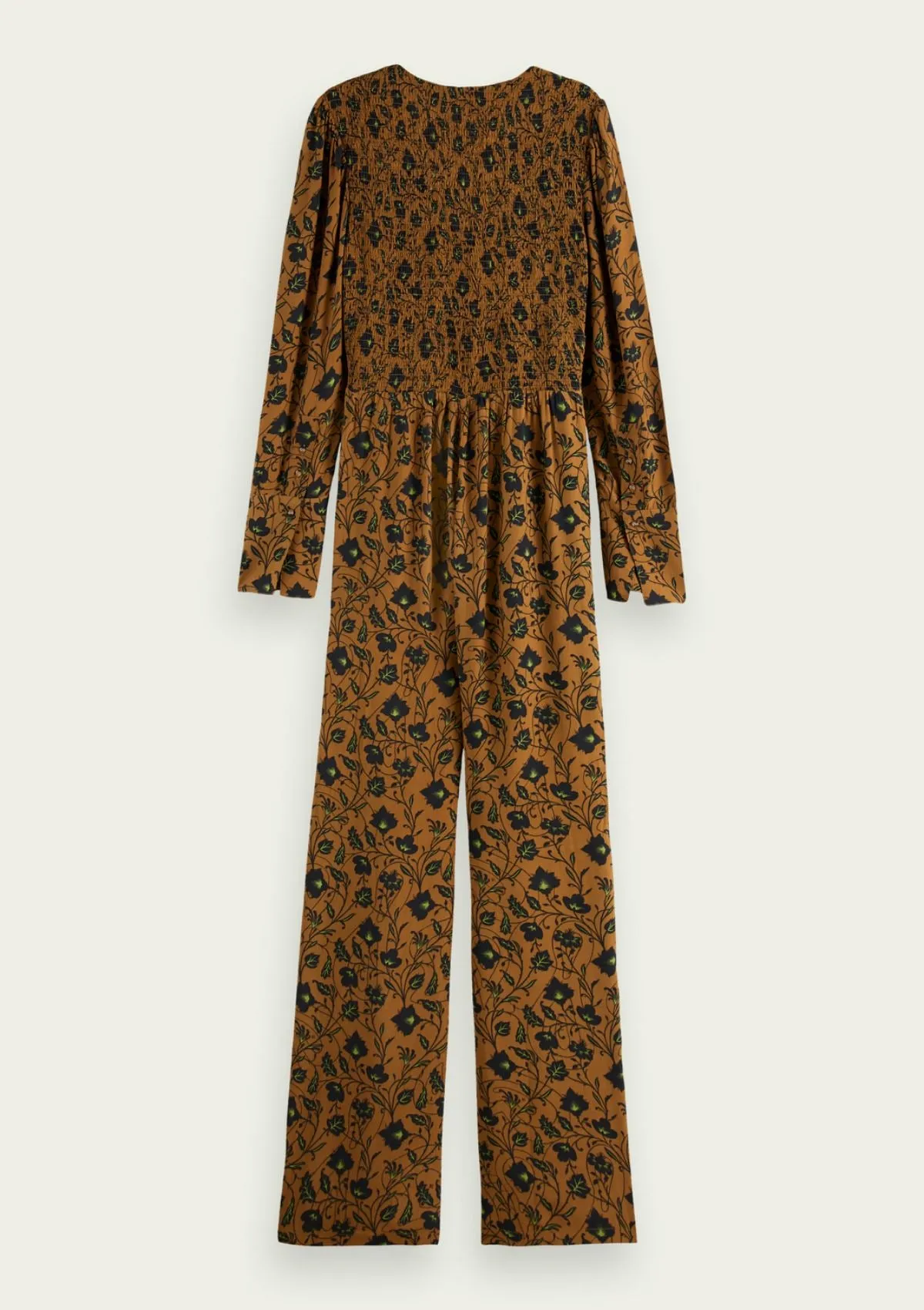 Smocked Printed Jumpsuit | Scotch & Soda