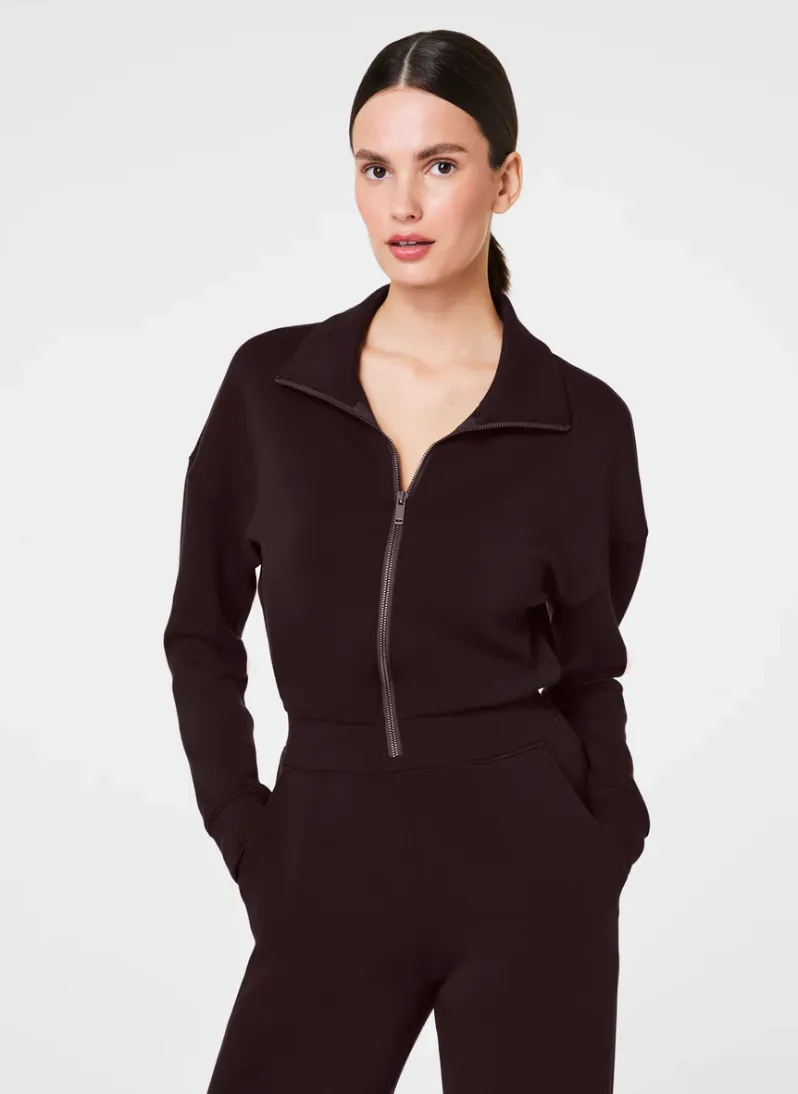 Spanx Airessential LS Jumpsuit Truffle Brown