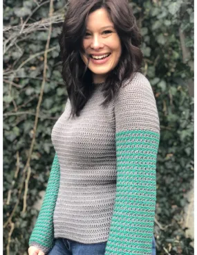 Statement Sleeve Sweater (Crochet) - Version 2
