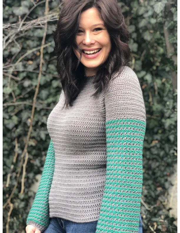 Statement Sleeve Sweater (Crochet) - Version 2
