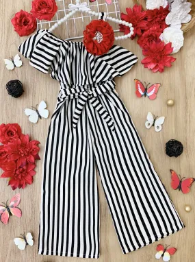 Stripe Obsessed Ruffle Bib Jumpsuit