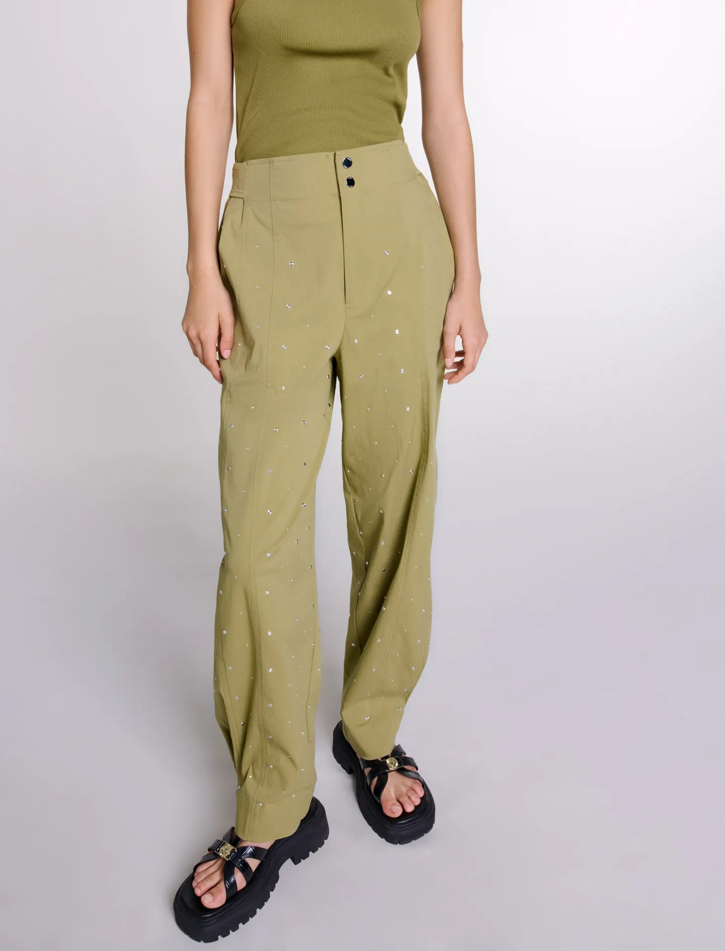Studded baggy trousers