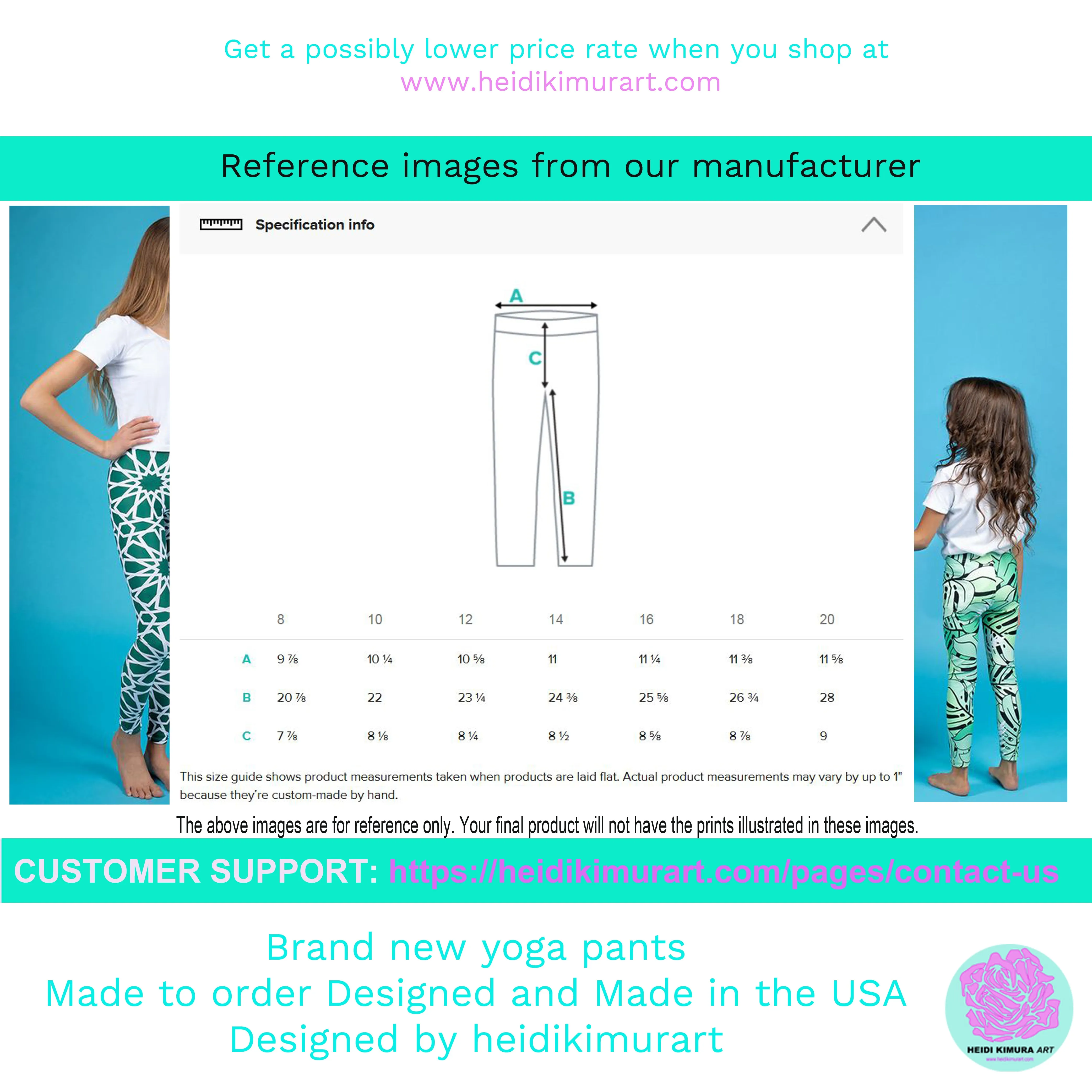 Sunflower Bright Yellow Solid Color Premium Youth Sports Leggings - Made in USA/EU