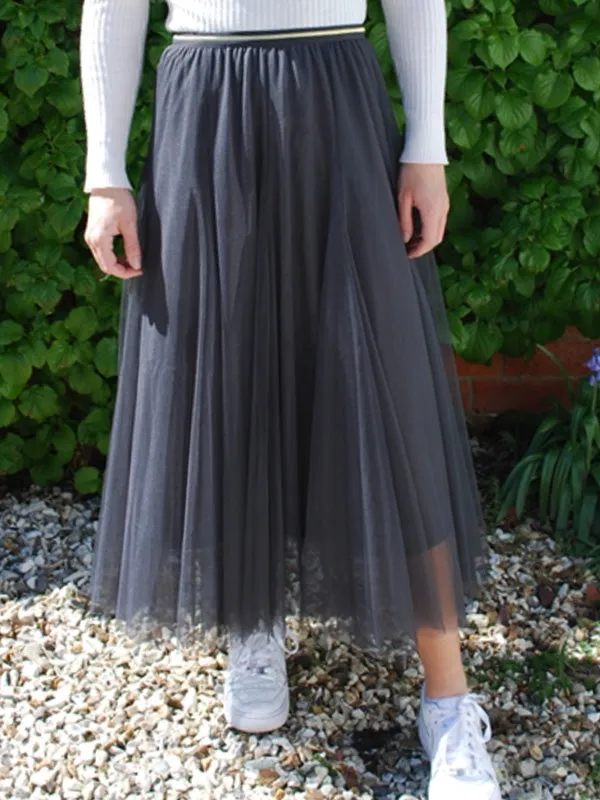 Tulle Skirt - Charcoal Grey