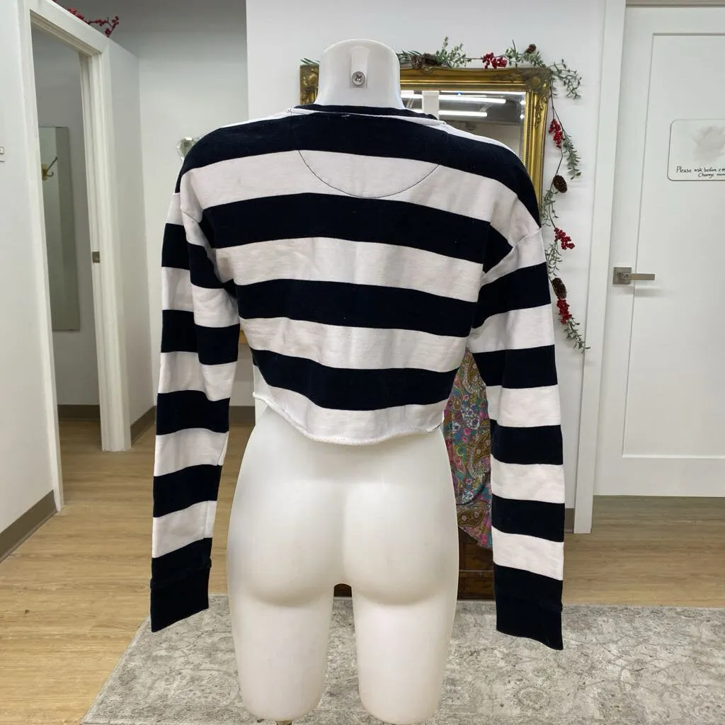 Vans x Peanuts striped crop crewneck M