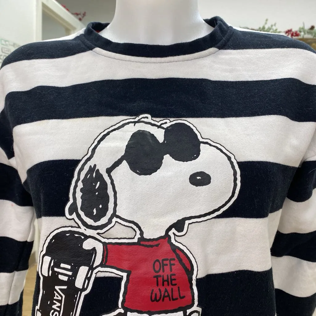 Vans x Peanuts striped crop crewneck M