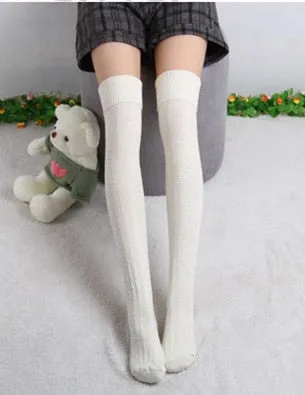 VenusFox High Quality Warm Cotton Thigh High Over The Knee Socks For Women