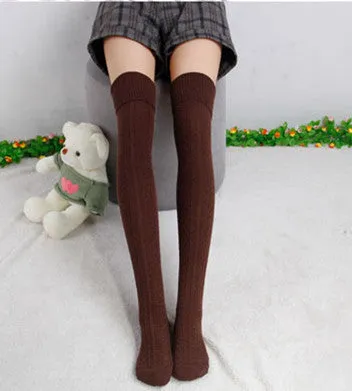 VenusFox High Quality Warm Cotton Thigh High Over The Knee Socks For Women