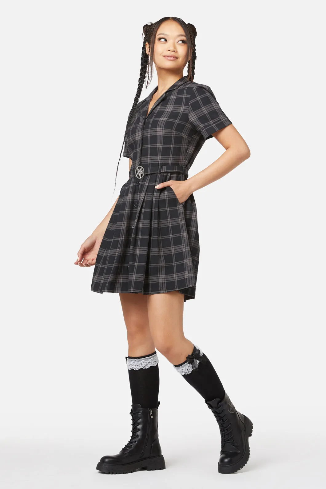 Victoria Tartan Pleated Dress