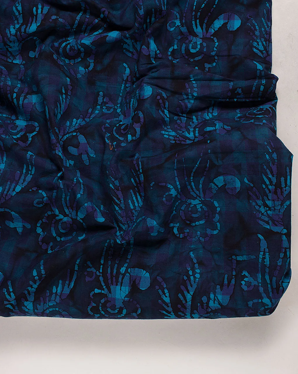 Wax Batik Hand Block Loom Textured Cotton Fabric