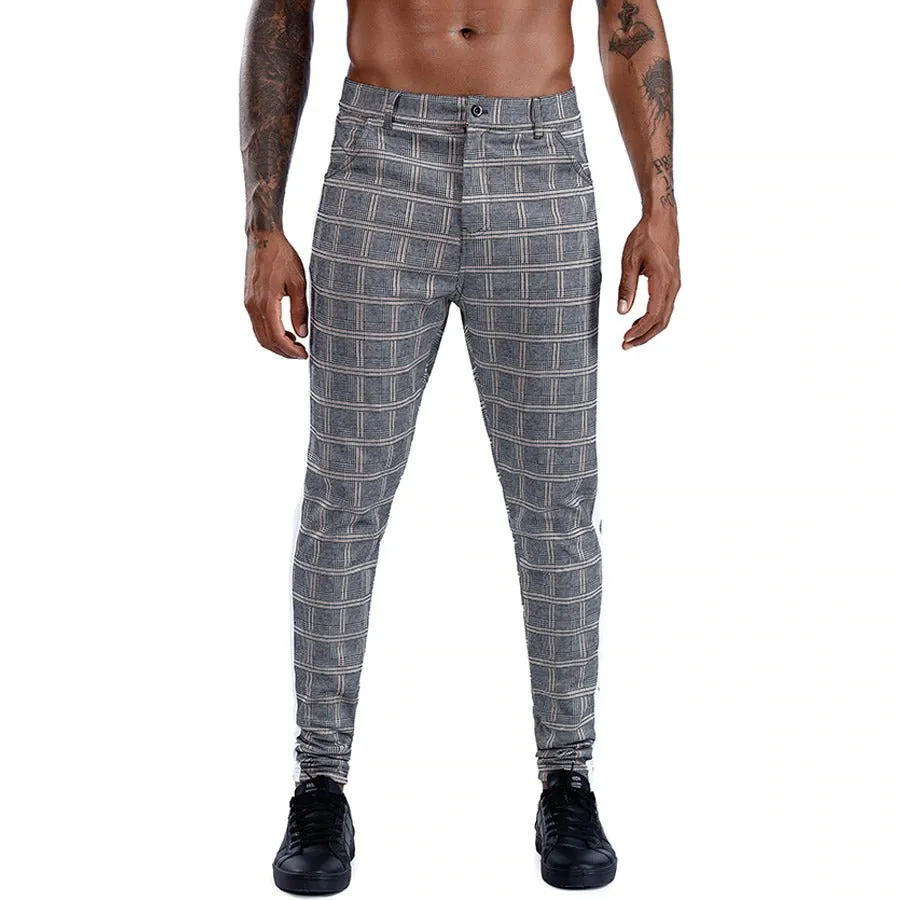 White Line Dark Gray Chinos
