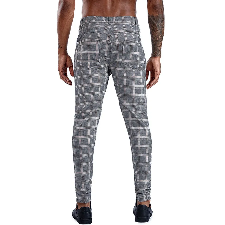 White Line Dark Gray Chinos