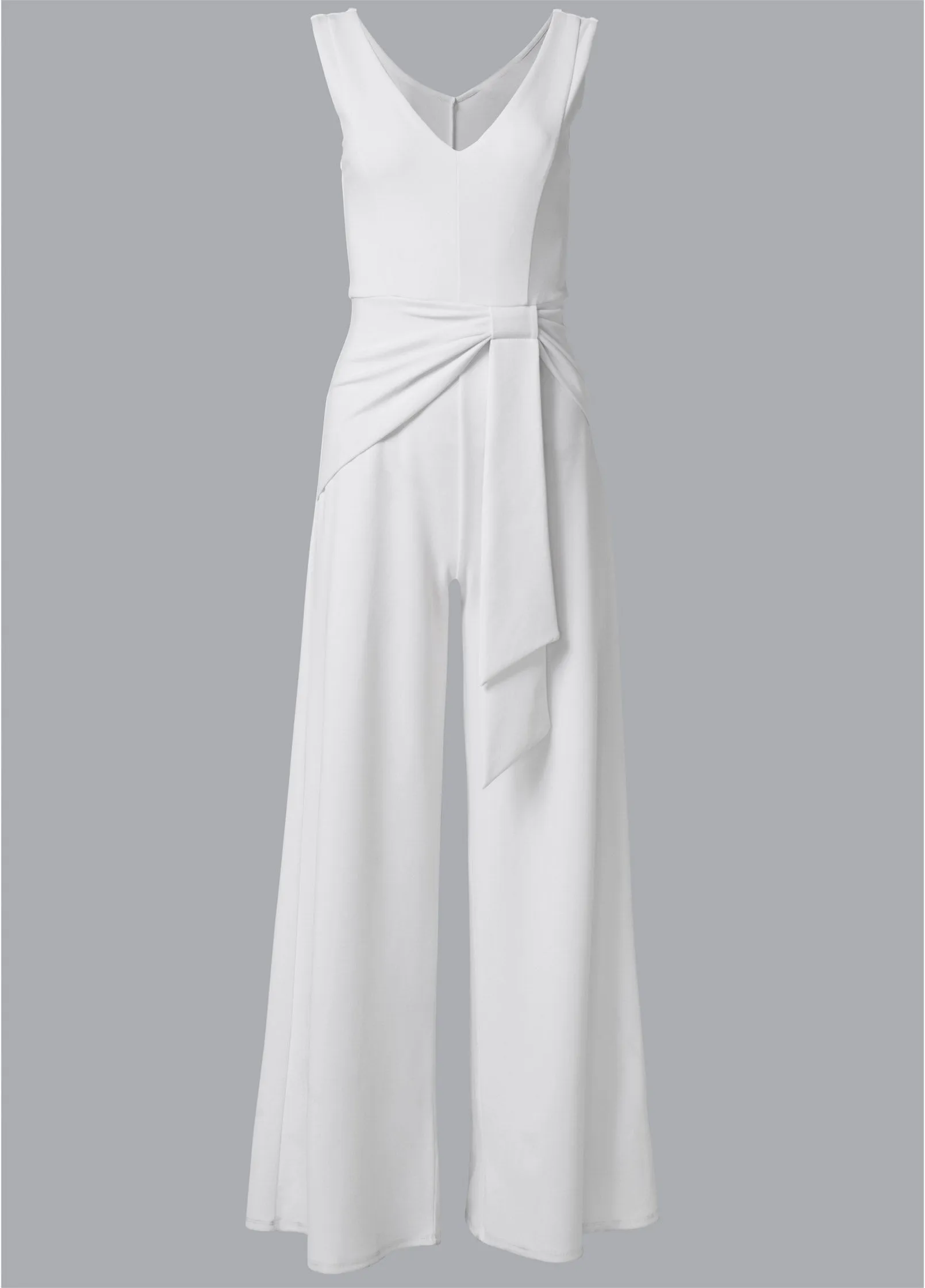Wide Leg Jumpsuit - White