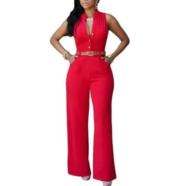 Women (7 Colors) Sleeveless Jumpsuit