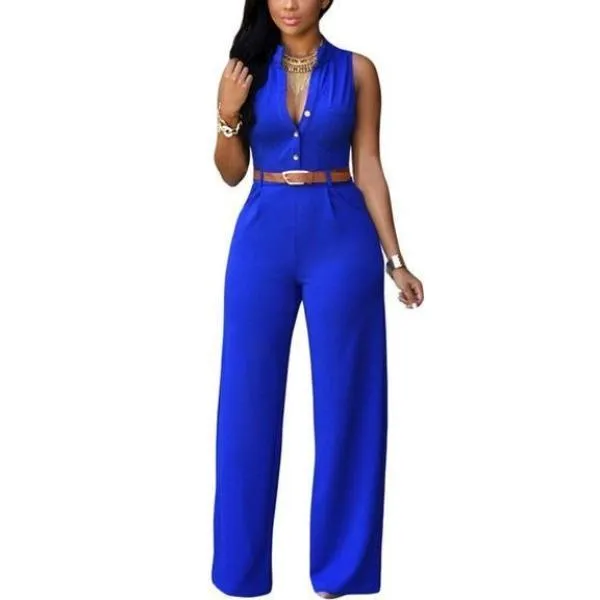 Women (7 Colors) Sleeveless Jumpsuit