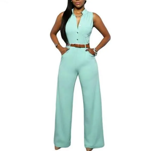 Women (7 Colors) Sleeveless Jumpsuit