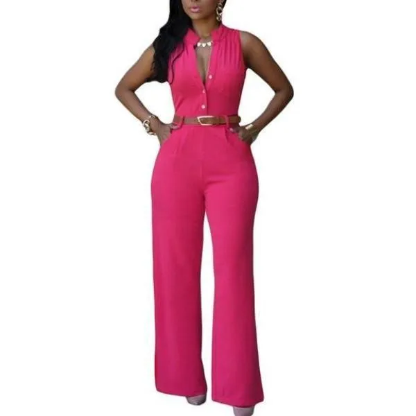 Women (7 Colors) Sleeveless Jumpsuit