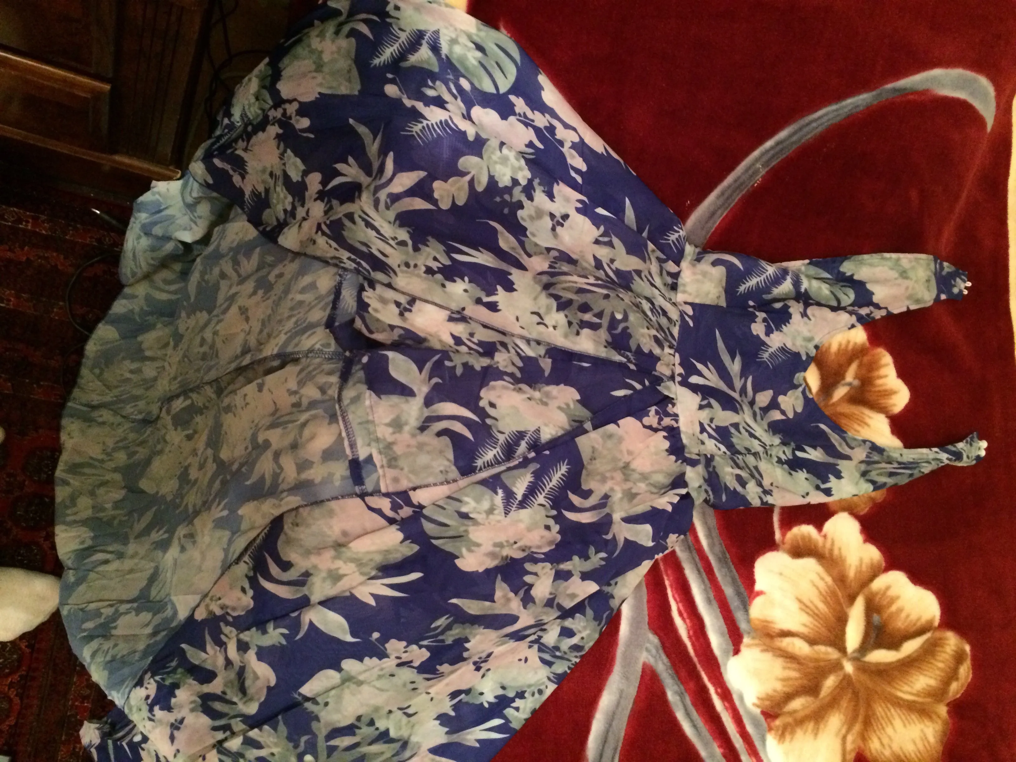 Women Fashion Flower Print Halter Neck Maxi Romper