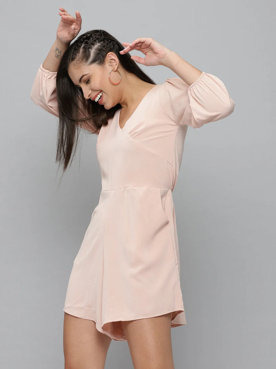 Women's Pink Solid  Jumpsuit