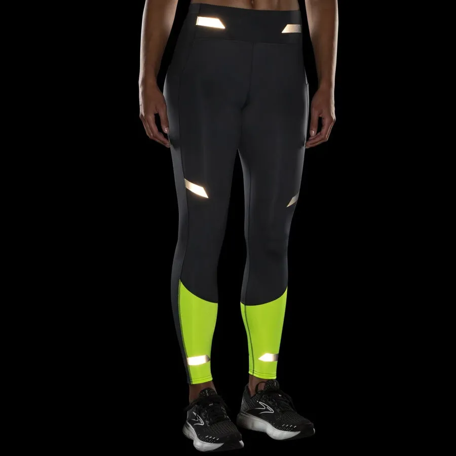 Women's Run Visible Thermal Tight (Asphalt/Nightlife)