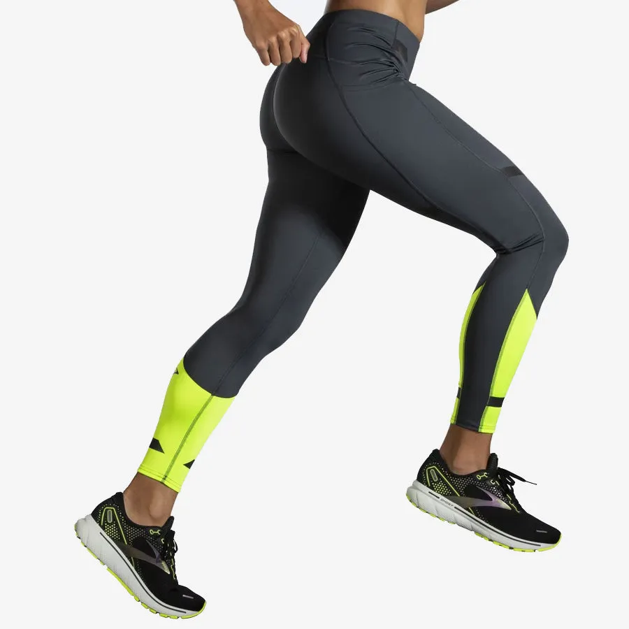 Women's Run Visible Thermal Tight (Asphalt/Nightlife)