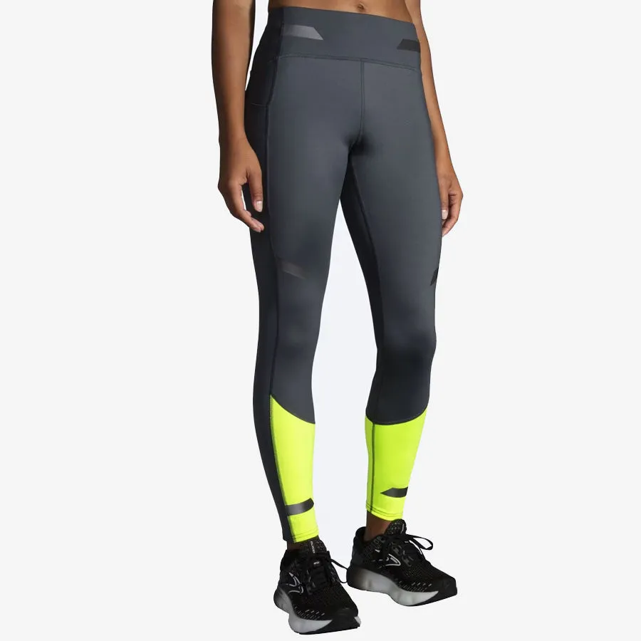 Women's Run Visible Thermal Tight (Asphalt/Nightlife)