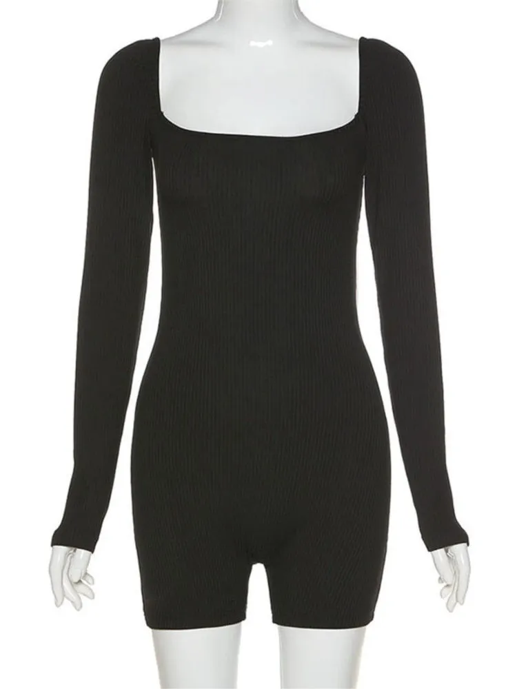 Women's Square Collar Jumpsuit