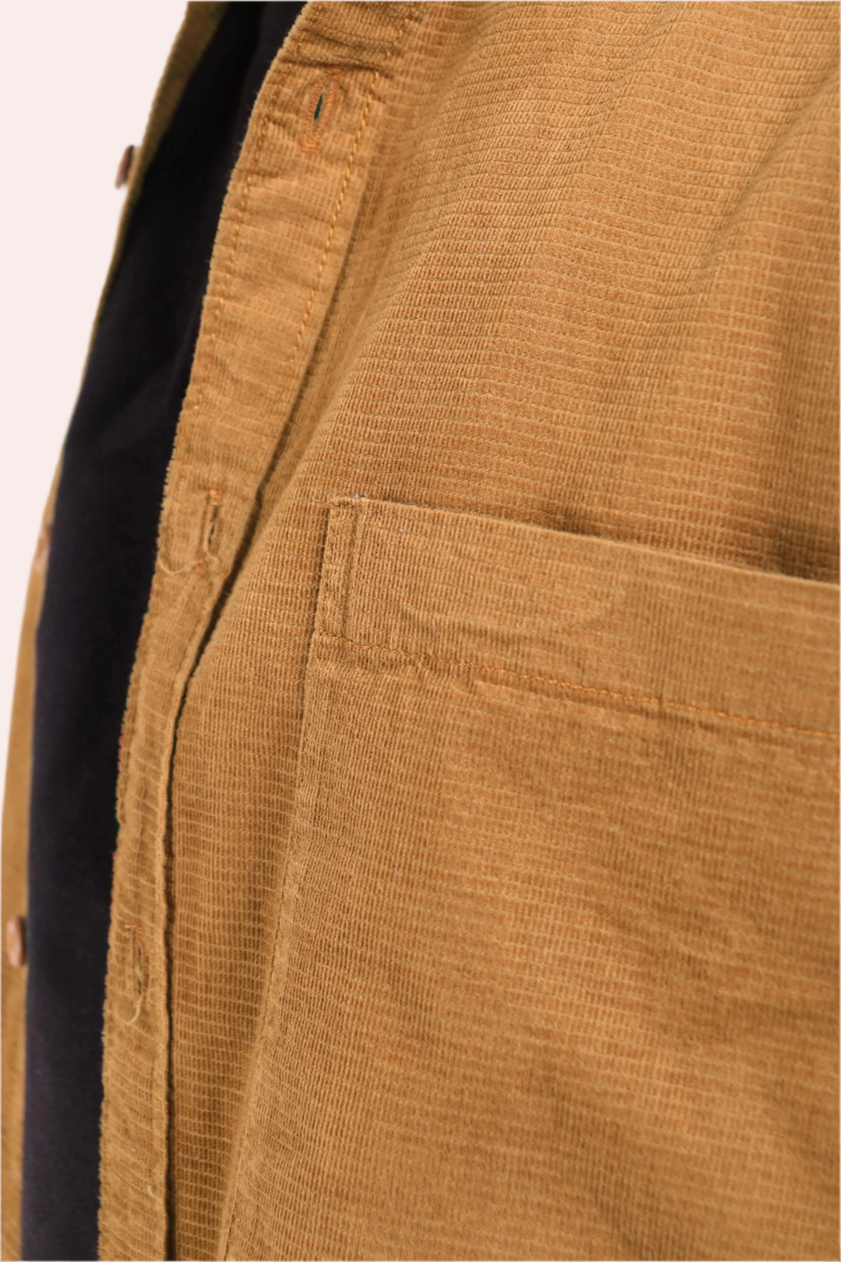 XKIND MEN'S MUSTARD FINE CORDUROY REGULAR FIT SHIRT