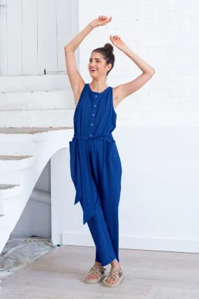 Yamena Mazarine Blue Jumpsuit Suite13