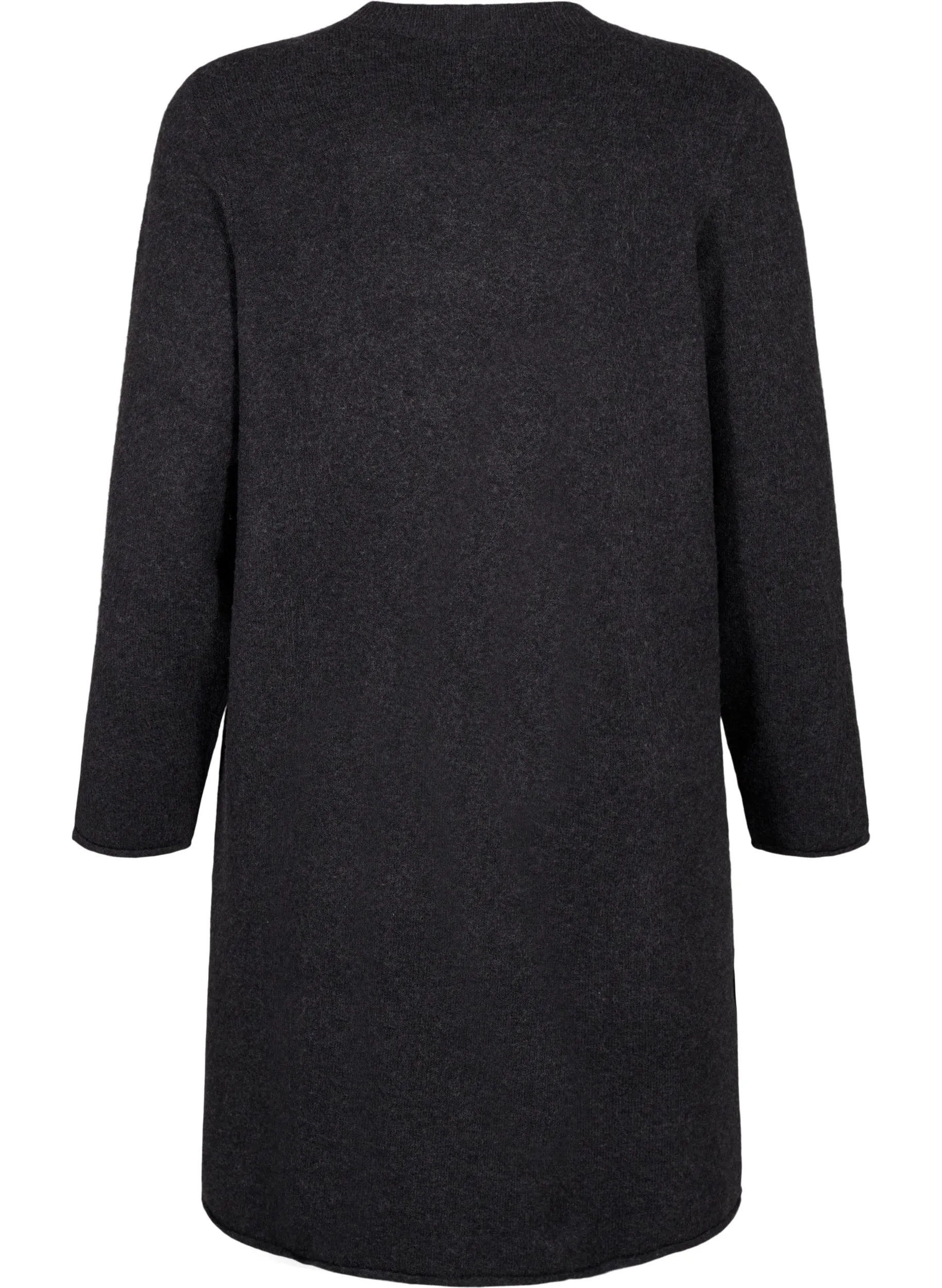 Zizzi Vista Knit Dress in Dark Grey